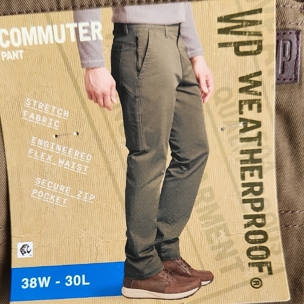 New! Weatherproof Men's Commuter Pants Brown‎